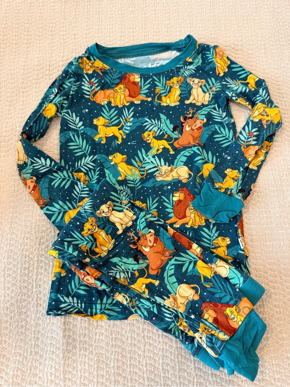 Little Sleepies Teal and Yellow Lion King Pajama Set